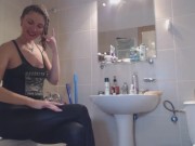 Ass fetish while in the bathroom - sexy ass tease EroticTanya 7/16