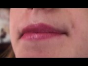 LIPSTICKED LIPS ARE GREAT AROUND YOUR COCK