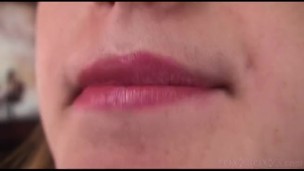 LIPSTICKED LIPS ARE GREAT AROUND YOUR COCK