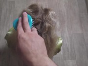 Stroking long hair,hairjob ,hair, fingering,cumming on hair 5/16