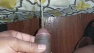 Pissing on white pussy