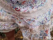 He Cumming in my panties with warm cum and pulls them back up, He fucked my clit outside 16/16