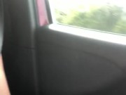 Driving home from work with tits and nipples exposed