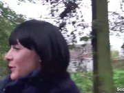 GERMAN SCOUT - Schlankes Teen Lullu in Berlin Park ohne Gummi gefickt 1/16