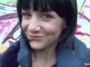 GERMAN SCOUT - Schlankes Teen Lullu in Berlin Park ohne Gummi gefickt 11/16