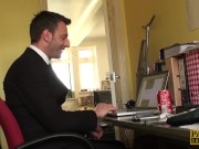 Luscious subslut Kimmie Foxx analled with lust and fed cum 3/16