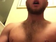 Secretly jerking off till I come in the bathroom