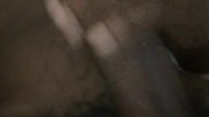 Stroking big black dick
