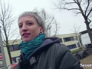 GERMAN SCOUT - Schlankes Punk Teen mitten in Berlin getroffen und gefickt 4/16