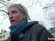 GERMAN SCOUT - Schlankes Punk Teen mitten in Berlin getroffen und gefickt 5/16