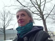 GERMAN SCOUT - Schlankes Punk Teen mitten in Berlin getroffen und gefickt 6/16