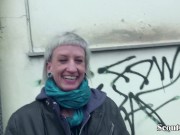 GERMAN SCOUT - Schlankes Punk Teen mitten in Berlin getroffen und gefickt 7/16