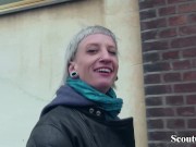 GERMAN SCOUT - Schlankes Punk Teen mitten in Berlin getroffen und gefickt 8/16