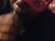 Ebony slut sucking bbc 3/16