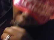 Ebony slut sucking bbc 8/16