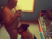 Homemade Blowjob - Milf Sucks Fat Uncut Dick with Big Juicy Head - Thick Load 1/16