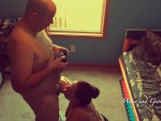 Homemade Blowjob - Milf Sucks Fat Uncut Dick with Big Juicy Head - Thick Load 13/16