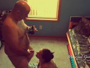 Homemade Blowjob - Milf Sucks Fat Uncut Dick with Big Juicy Head - Thick Load 15/16