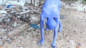 I Transformed Myself Into An Blue Alien... / Bodypaint / Naked Body Art #1