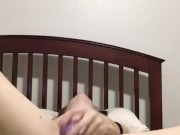 playing with purple toy and orgasms 12/16