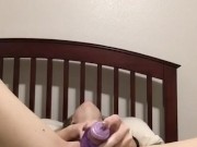 playing with purple toy and orgasms 15/16
