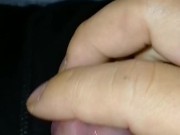 Edging precumstrings, limp penis