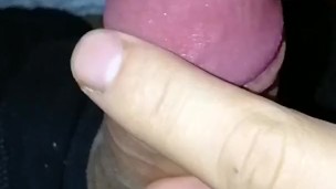 Edging foreskin precum strings play