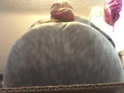 Ebony bbw tweeking fat ass