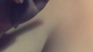 Hot wax on big tits