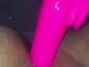 Female Solo Squirt! - Toy Slips, Almost Goes In Wrong Hole! 2/16