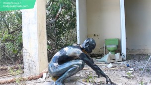 Dark Monster Alien Cosplay / Bodypaint / Naked Body Art #1