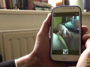 Subslut Montse Swinger gags on cock before rough anal fuck 3/16