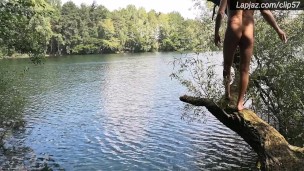 Solo Male Berlin Lakes SFW FKK Naturist Swim - Lapjaz.com Ecosexual Ecoporn