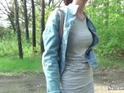 GERMAN SCOUT - ROTHAARIGE LIA LOUISE NACH DER UNI IM WALD GEFICKT 1/16