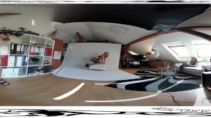 Claudia Mac 02 - Backstage before masturbation video 3DVR 360 UP-DOWN