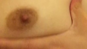 teen playing with tiny titties