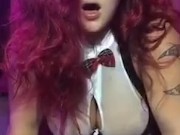 BBW School Girl Riding Cock