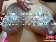 nayara doing a messy with a body cream and asking to cum 16/16