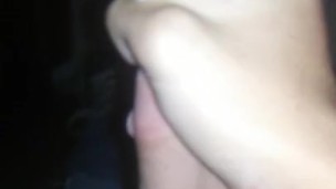 Cumming in bathroom