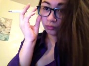 MissDeeNicotine Smoking Fetishist Smoking a White Filter Cigarette