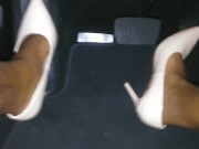 Driving In Beige Pumps