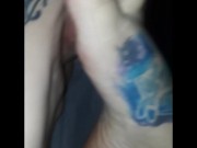 Tattooed Footjob w/ Cum On Soles 6/16