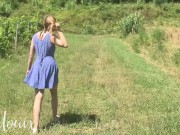 Flexible farm girl takes great facial outdoor - LenaLouix 1/16