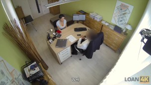 LOAN4K. Dirty anal sex on purpose helps busty brunette get her cash