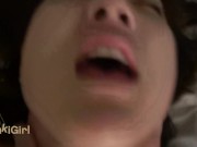 WMAF asian doll gets THROATFUCK and CREAMPIE @sukisukigirl green eyes POV 12/16