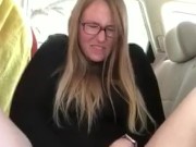 I snuck out to my car to fuck my brush lol