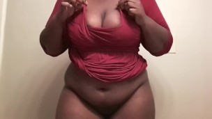 BBW big belly tight dress