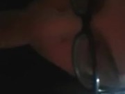 Sucking him clean after he fucked me, first blowjob video!! 7/16