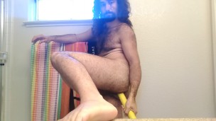 Extreme fisting, insertion, multiple anal orgasm: man comes twice handsfree