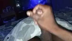 Stroking my long cock